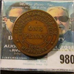 980 _ "Salem Chapter No.75 R.A.M./Chartered October 21st/One/Penny/1874/Mt. Ayr, Ia.", rev. "KSHTWSS