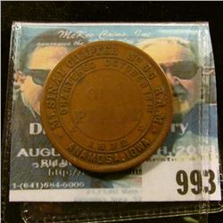 993 _ "Mt. Sinai Chapter No.66 R.A.M./Chartered October 16th/1872/One/Penny/Anamosa, Iowa" Masonic P