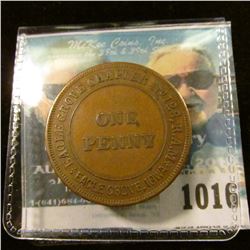 1016 _  Eagle Grove Chapter No.123, R.A.M./Eagle Grove, Iowa/One/Penny  reverse  KSHTWSST , Masonic 