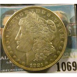 1069 _ 1921 D U.S. Morgan Silver Dollar, VF-EF.
