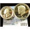 Image 1 : 1071 _ 1976 S Silver Proof Bicentennial Quarter & Half-Dollar. Both encapsulated.