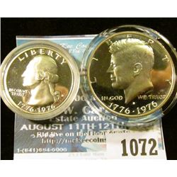 1072 _ 1976 S Silver Proof Bicentennial Quarter & Half-Dollar. Both encapsulated.