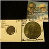 Image 1 : 1090 _ 1905 Mexico Silver Ten Centavos, VF; & 1965 Great Britain Churchill Crown, Gem BU.