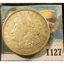1127 _ 1921 D U.S. Morgan Silver Dollar, VF-EF.