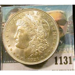 1131 _ 1921 P U.S. Morgan Silver Dollar, Gem BU with Rosy toning.