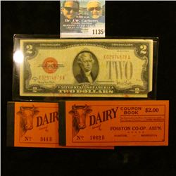 1135 _ Pair of mint, unused "Fosston Co-op. Assn. Fosston, Minnesota $2 Dairy Coupon Books; & Series