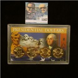 1167 _ Set of P & D Andrew Jackson & Martin Van Buren Presidential Dollars in a special case. (4-pie