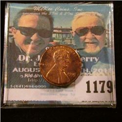 1179 _ Unusual Mint Error 1995 P Lincoln Cent with some doubling and bubbling going on, AU.