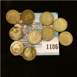 1186 _ Set of Great Britain Silver Three Pence Coins: 1932, 33, 34, 36, 37, 38, 39, 40 41, & 42. (10