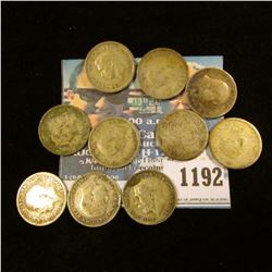 1192 _ Set of Great Britain Silver Three Pence Coins: 1903, 16, 20, 25, 38, 39, 41, 42, 43, & 44. (1