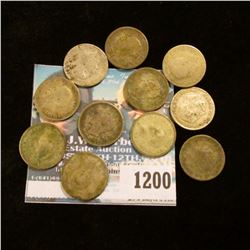 1200 _ Set of Great Britain Silver Three Pence Coins: 1918,20, 21, 22, 25, 26, 38, 41, 42, 43, & 44.