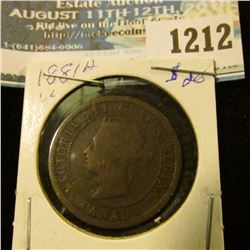 1212 _ 1881 H Canada Large Cent.
