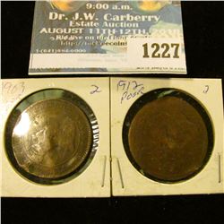 1227 _ 1903 & 1912 Canada Large Cents. Low Grades.