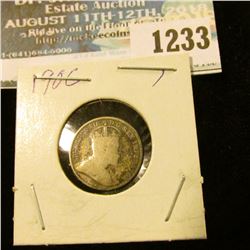 1233 _ 1906 Canada 5 Cent Silver.