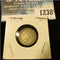 1238 _ 1919 Canada 5 Cent Silver.