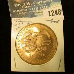1248 _ 1976 Iowa Revolution Bicentennial Bronze Medal. BU.