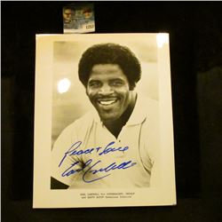 1257 _ Autographed Photo of Earl Campbell for advertising Skoal and Copenhagen Tobacco.