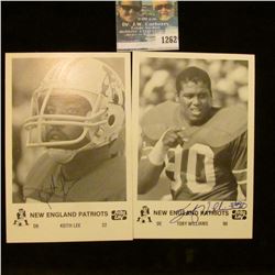 1262 _ (2) Autographed Photo's Toby Williams and Keith Lee of the New England Patriots from Frito La