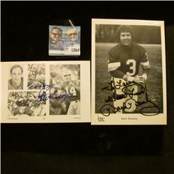 1264 _ (2) Autographed Photo's of Steve Grogan Quarterback of the New England Patriots and Mark Mose