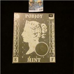 1297 _ 1990 Isle of Man, 1Crown Commemorating 150th Aniversary of Penny Black Stamp, As Issued by Th
