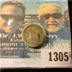 1305 _ 1878 Guatemala Silver 1/2 Real.