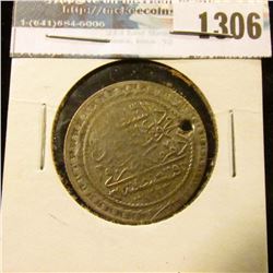 1306 _ 1820 Turkey Silver 30 Para. Holed