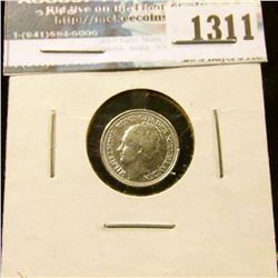 1311 _ 1935 Netherlands, Silver 10 Cents.
