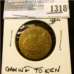 1318 _ 1790 George III Guinea, Brass Spiel Mark Gaming Token.
