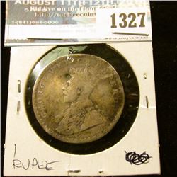 1327 _ 1913 India, 917 Fine Silver Rupee, With Dents.