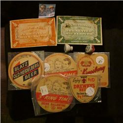 1352 _ Brauhaus Garmisch & Puls Brau Porcelin Bottle Stoppers, 1934 1/4th, 1/2 Barrell Fermenter Mal