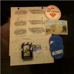 1356 _ Several The Dent hardware Co. 1939 Receipts, Des Moines, Iowa, Views of the State Capital Pla