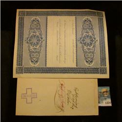 1374 _ Black Bear War Eagle Gold Mines, Palmer Mountain, Okanogan County, Washington, Unissued Stock