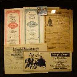 1383 _ Kings Court Royal Mixer, Willow Spring Bottling Co., Omaha, Ne. Ink Blotter, 1889 Sacramento,