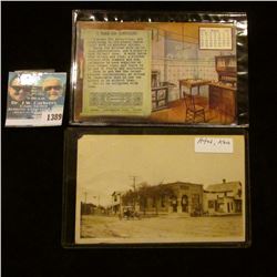 1389 _ Early Scarce Post Card, Bank of Athol, Kansas.