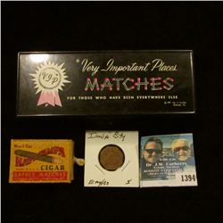 1394 _ (7) Old Mach Books in a Plactic Box, Havan-a-tampa Empty Match Box and F.O.E.695 Good for 5c 