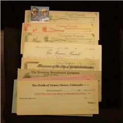 1395 _ (10) Colorado Pieces, 1914 Treasurer of The City of Goldfield, The Downing Investment Co., De