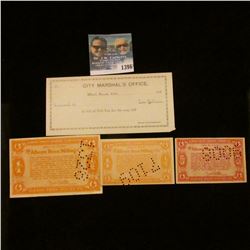 1396 _ 1890's City Marshal's Office, Black Hawk, Col. in Full of Poll Tax for the Year 189 . Two Dol