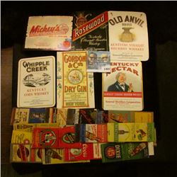 1400 _ (21) Beer Related Matchbooks & (6) Whisky Bottle Lables.