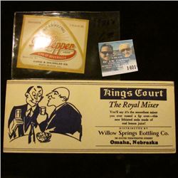 1401 _ Kings Court The Royal Mixer, Willow Springs Bottling Co., Omaha Nebraska Ink Blotter and Dr. 
