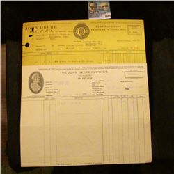 1404 _ 1912 &1930 The John Deere Plow Co. Invoices.