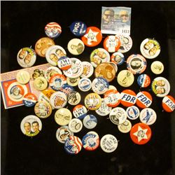 1411 _ (69) Political Pins. Modern Copies.