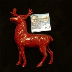 1427 _ Cast Iron Reindeer Bank, The Bank is Old and Original but Maybe not the Paint.