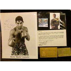 1430 _ Autographed Card "Smokin' Joe Frazier" with a letter requesting a donation; and an autographe