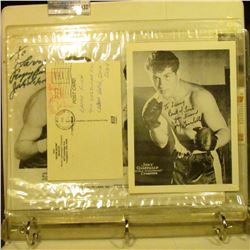 1432 _ Note book with several autographed photos and cards including "Ray "Boom Boom"Mancini", "Joey