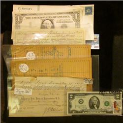 1439 _ 1914 Shellsburg, Iowa Promissory Note to Lindsay Brothers; pair of "Fort Dodge, Des Moines & 