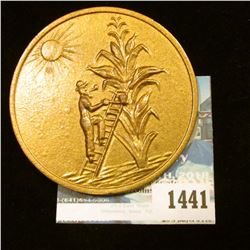 1441 _ 2 3/8" Iowa Corn Medal "The State Where the Tall Corn Grows/A/Souvenir/From/Iowa".