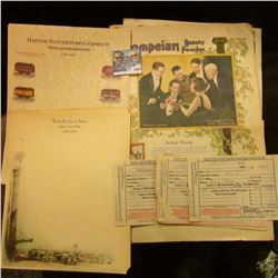 1450 _ (4) old Advertising pages; (12) unused Stationery "Hafner Manufacturing Company Toys and Hard