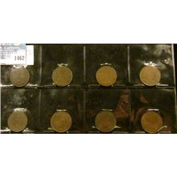 1462 _ 1905, 1907, 1908, (2) 1916, (2) 1917, & 1918 Canada Large Cents, G-VF.