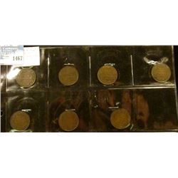 1467 _ 1914, 1915, (2) 1916, 1917, 1918, & 1919 Canada Large Cents, VG-VF.