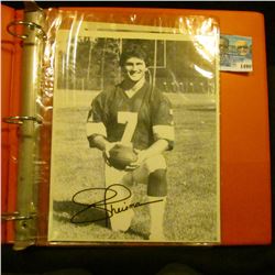 1490 _ Three-ring notebook with several autographed Football related photos/cards.